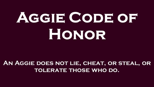 Picture of Aggie Code of Honor